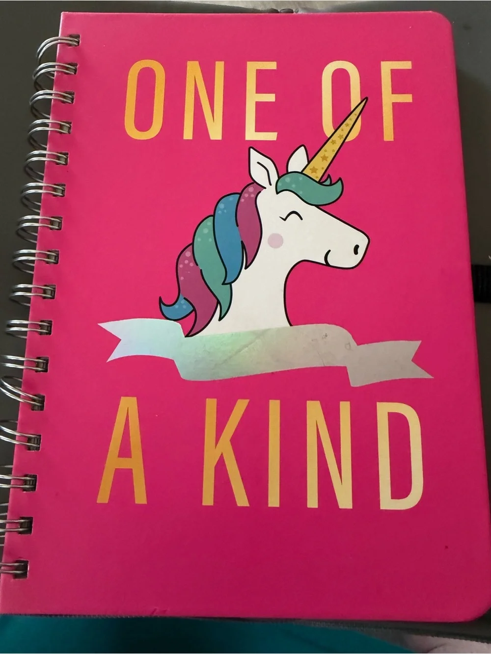 NWOT Unicorn Spiral Journal - Pink